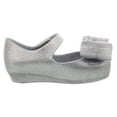thumbnail image 2 of Mini Melissa Ultragirl Viii Bb Flats Baby Girls Shoes Size 5, Color: Silver Glitter, 2 of 4