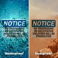 thumbnail image 6 of (2 Pack) No Trespassing No Solicitation Violators OSHA Notice Sign 18 Inch X 12 Inch Plastic Sign, Weather Resistant, UV Protected for Workplace, Business, and Construction Site, Made, 6 of 8