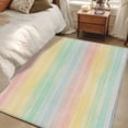 thumbnail image 4 of Colorful Striped Area Rugs 2.7'x5', Washable Small Throw Rugs for Kitchen Bedroom, Farmhouse Vertical Striped Burlap Rustic Indoor Outdoor Rug Non-Slip Low Pile Carpet Runner Reversible Floor Mats, 4 of 8