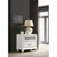 thumbnail image 2 of Pemberly Row Contemporary 2-Drawer Wood Nightstand in White Finish, 2 of 11
