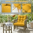 thumbnail image 5 of Kimunuk Outdoor Chair Cushions Set of 2, 42 x 21 x 5 in Non Slip Porch Swing Cushion Seat Back Cushions with Ties for Indoor Patio Rocking Chair, Yellow, 5 of 8