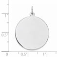 thumbnail image 2 of Sterling Silver Rh-Plt Engraveable Round Polished Front/Back Disc Charm (29 X 22) Made In United States qm373/27p, 2 of 2