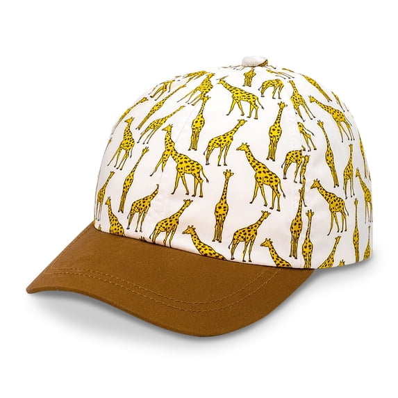 JAN & JUL Boys Girls Baseball Hat, UPF 50+ Unisex Trucker Hat (Giraffe, 2-12 Years)