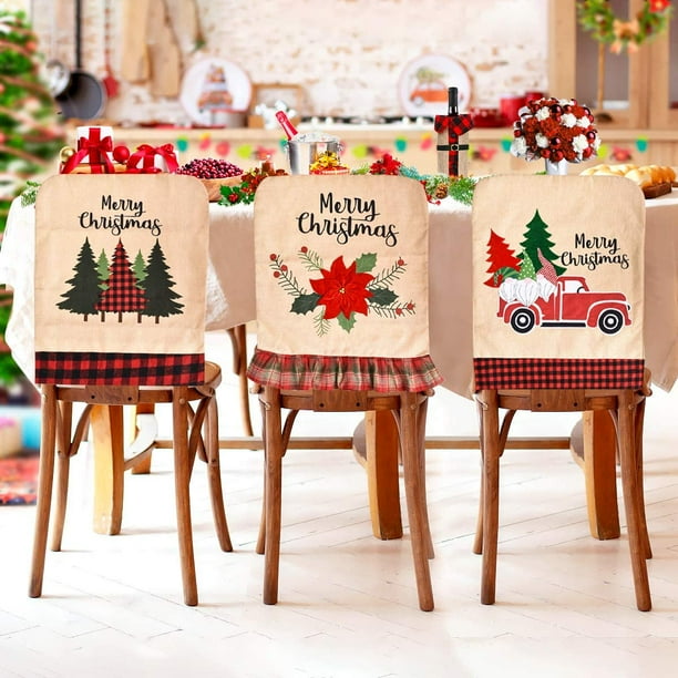 Linen chair covers dining cheap room
