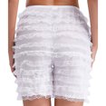thumbnail image 5 of Pantalones cortos en capas con volantes para mujer, traje de Cosplay con adornos de encaje escalonados, bombachos de malla transparente, pantalones cortos de calabaza, ropa para discoteca, 5 of 5