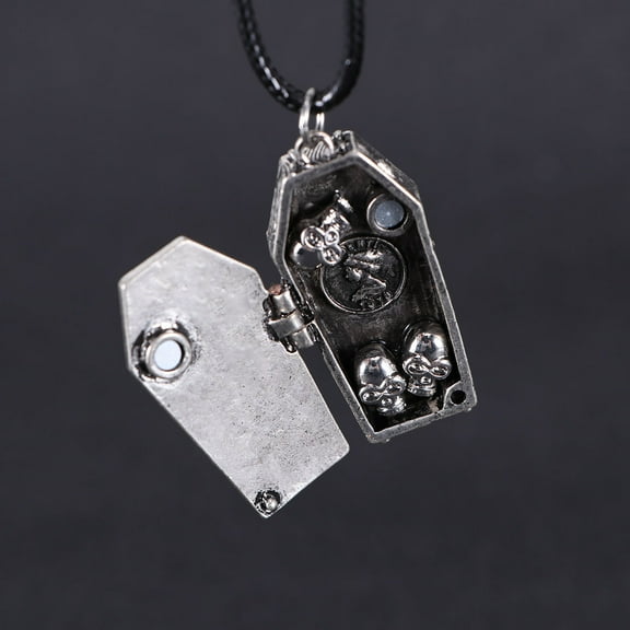 Minkissy Environmental Plated Locket Necklace with Coffin Pendant for Memory Charms