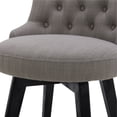 thumbnail image 6 of CHITA 26 inch Swivel Upholstered Counter Height Bar Stools with Tufted Back Set of 2, Fabric in Flint Gray, 6 of 8