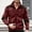 Brick Red, variant on Denim Jacket for Men Spring Fall Casual Button Down Stand Collar Open Front Jean Shirt with Pockets Workwear