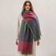 thumbnail image 3 of Poncho grueso clásico para mujer, bufanda de cachemira con estampado a cuadros de lujo, manta cálida, pashminas con borlas, bufanda 2023, 3 of 5