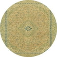 thumbnail image 1 of Ahgly Company Indoor Round Abstract Metallic Gold Abstract Area Rugs, 7' Round, 1 of 6