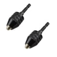 thumbnail image 2 of 2Pcs 1/4-Inch Hex Shank Keyless Drill Chuck Adapter, 0.3-6.5mm Clamping Range, Quick Change for Impact Driver, Durable, Black, By Preplabs, 2 of 2
