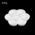 thumbnail image 3 of Uxcell 7 Wells Paint Tray Palette Painting Pallet Holder Flower Round Shape, White 3 Pack, 3 of 6
