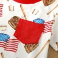thumbnail image 7 of Toddler Boy Summer Clothes Independence Day Gentleman Children Set Toddler Boys Summer Short Sleeve Shirts and Shorts Two Piece Baby Outfits Red 2 Years-3 Years, 7 of 7