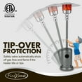thumbnail image 4 of Fire Sense Hammered Platinum 48,000 BTU Propane Patio Heater for Outdoor Use, 4 of 7