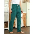 thumbnail image 5 of Vulcanodon Mens Plaid Sleep Pants, Cotton Pajama Pants with Pockets, Soft Lounge Pajama Bottoms for Men (Hunter Green-plaid, X-Large), 5 of 7
