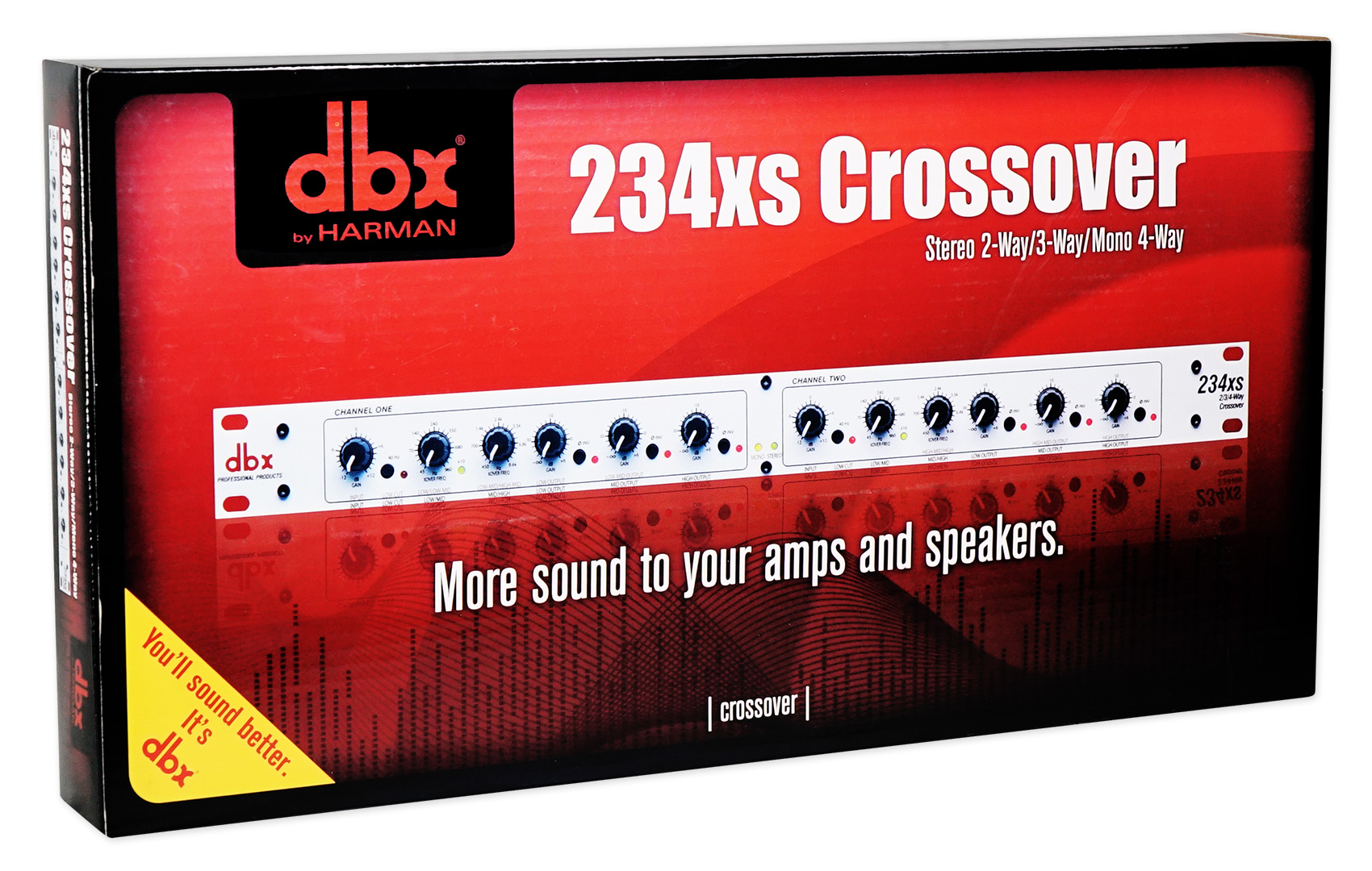 DBX 234XS Rack Stereo 2/3/4-Way Crossover Sound Processor+Cables+