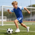 thumbnail image 6 of Piuwrlz Athletic Sets Boys Football Clothes T-Shirt and Shorts Outfit Sets Blue Size 9 Years, 6 of 9