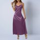 thumbnail image 5 of Maxi Vestido Formal para las Mujeres Satín Cuello de Vaca Correa de Espagueti Color Sólido Elegante Vestido Ajustado, Vestido de Noche de Poliéster Suave, 5 of 7
