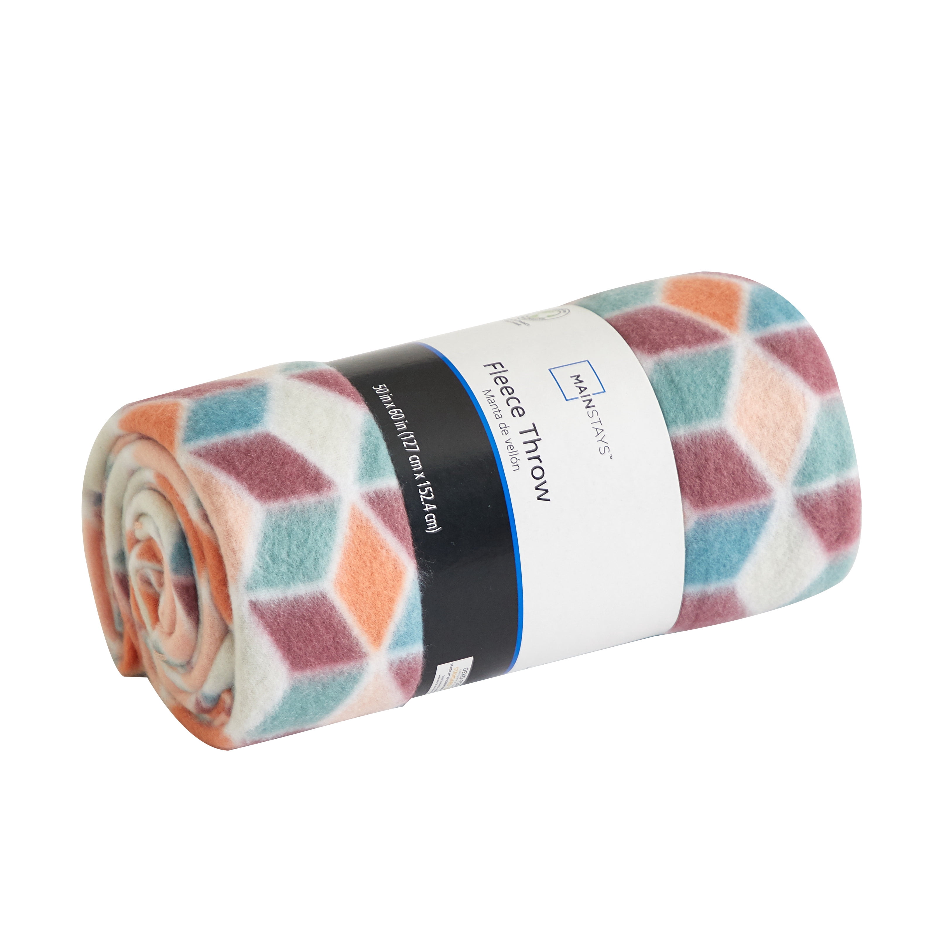 Mainstays Plush Throw, 50" x 60", Geo Abstract