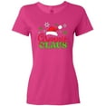 thumbnail image 3 of Inktastic Granny Claus with Christmas Santa Hat and Snowflakes Women's T-Shirt, 3 of 5