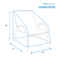 thumbnail image 2 of Patio Small Outdoor Chair Cover - Outdoor Patio Chair Washable - Heavy Duty Furniture 30 Inch Combo Cover, 2 of 4