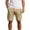 Khaki, variant on cfhntfmh Men's Casual Cargo Shorts Stretch Elastic High Waist Work Short with Multi Pockets Lightweight Summer Outdoor Shorts