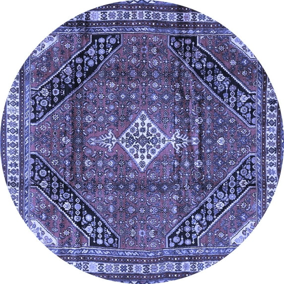 Ahgly Company Indoor Round Persian Blue Traditional Area Rugs, 6' Round