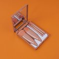 thumbnail image 1 of Juego de 5 pinceles de maquillaje portátiles, multifunción, sueltos, con espejo, para rubor, herramientas de belleza, 1 of 6