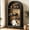 43"H Brown, variant on HIUU 44"H Walnut Accent Cabinet with 2 Doors,Hand-Carved Arched Storage Cabinet with Open Shelf & 2 Doors,Wood Storage Cabinets for Living Room,Entryway
