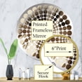 thumbnail image 3 of Designart "Still Life with Beige Palms and Palm Trees Bouquet" Palms & Palm Trees Radial Dot Round Wall Mirror - Floral Oval Printed Decorative Mirror - Multiple Color Options, 3 of 5