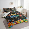 thumbnail image 3 of Manfei 3D Building Block Bed in a Bag Full Size,Colorfull Boys Toy Bed Set,Let'S Play Bedding Full Size For Boys Kids,Microfiber Bedroom Decoration Reversible,7 Pieces, 3 of 7