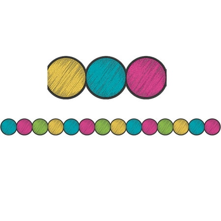 Big Chalkboard Circles - CHALKBOARD BRGHT CIRCLE BORDER TRIM