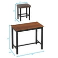 thumbnail image 2 of Costway 3 Piece Pub Table Set Counter Height Kitchen Breakfast Bar Dining Table w/Stools, 2 of 10