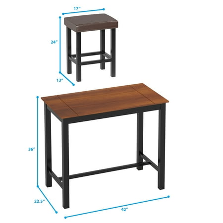 Costway 3 Piece Pub Table Set Counter Height Kitchen Breakfast Bar Dining W Stools Canada Costway 3 Piece Pub Table Set Counter, Low Height Dining Table Dimensions