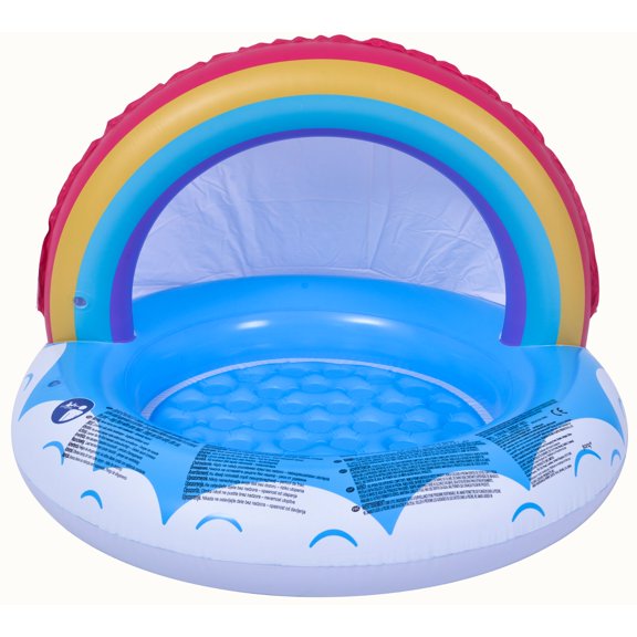 Pool Central 37" Inflatable Rainbow Canopy Baby Swimming Pool