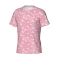 thumbnail image 3 of Rocae Flamingos and Flowers for Men's Moisture-Wicking Crew Tee - T-Shirt for Sports, Outdoor Activities, and Casual WearSmall, 3 of 9