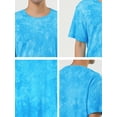 thumbnail image 6 of INSPIRE CHIC Men's T-Shirts Short Sleeve Summer Tie Dye Tee Hip Hop Printed T-Shirts L Royal Blue, 6 of 6