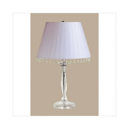 Laura Ashley Lighting Renee Table Lamp with Aida Shade in Chrome - Walmart.com