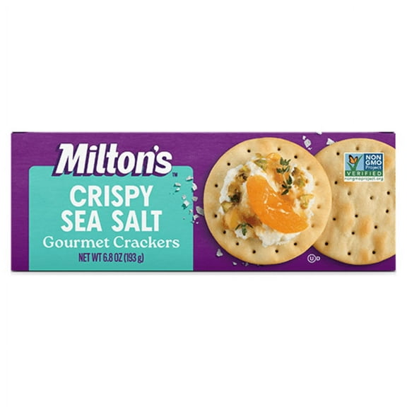 Milton's Crispy Sea Salt Crackers 6.8 oz - Pack of 2