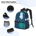 thumbnail image 3 of Yield Alpaca Astronaut in Space Print Backpack for Women Men, Lightweight Casual Travel Daypack, Classic Basic College Backpack, Middle School Bag, 3 of 5