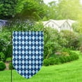 thumbnail image 2 of Wukai Blue Squares Print Garden Flag 12.5x18 Inch Double Sided Sun-resistant Rain-resistant, Wrinkle-resistant Colorfast(Only Flag), 2 of 7