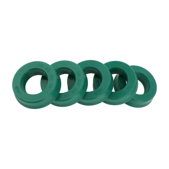 Anillo de Sello de Aceite Universal Labio UN de Unique Bargains Sello de Eje Rotativo 20x35x10mm Alta Presión TPU Verde 5 Pcs