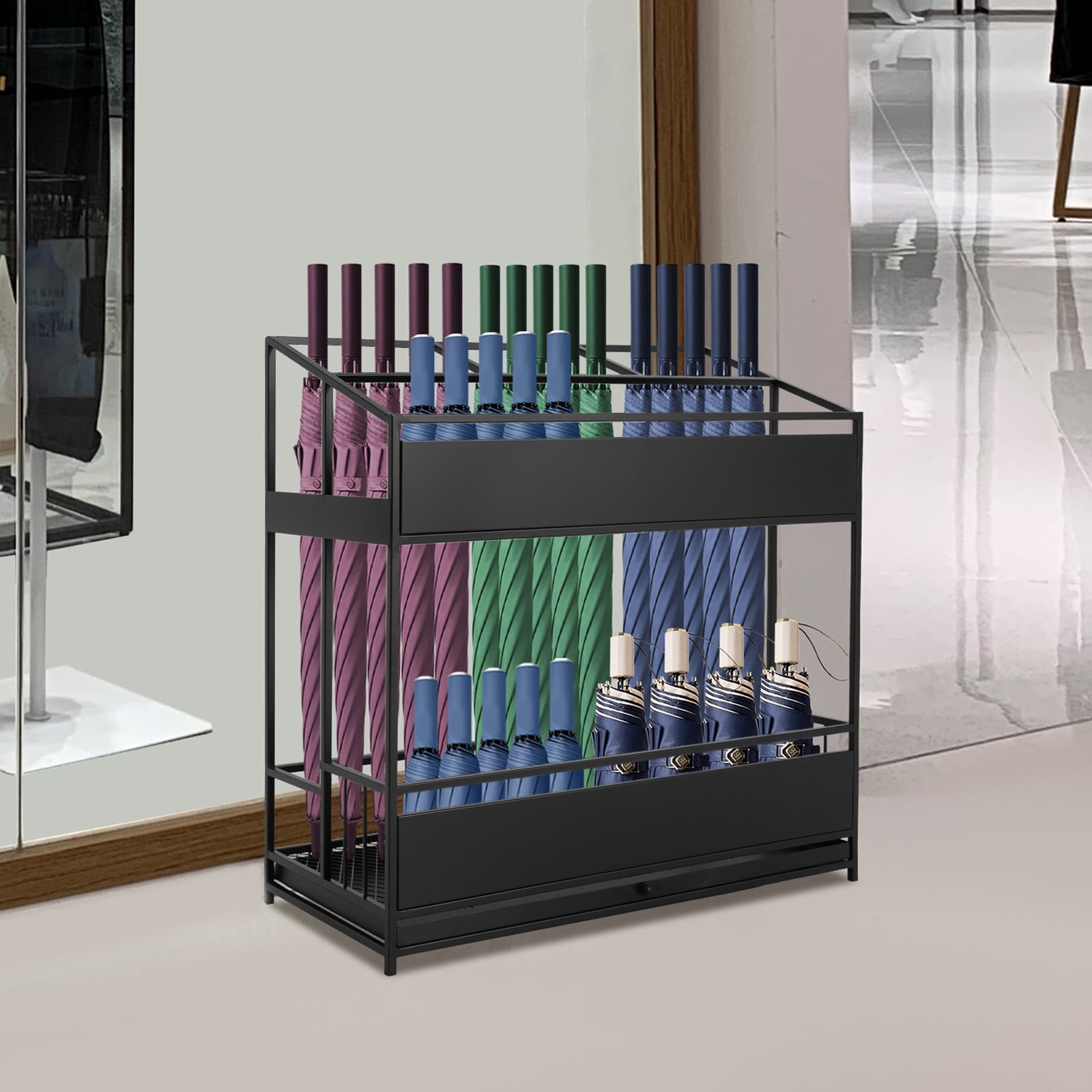 1 PCS Umbrella Stand Rack, Commercial Metal Umbrella Holder, Entrance Umbrella Organizer