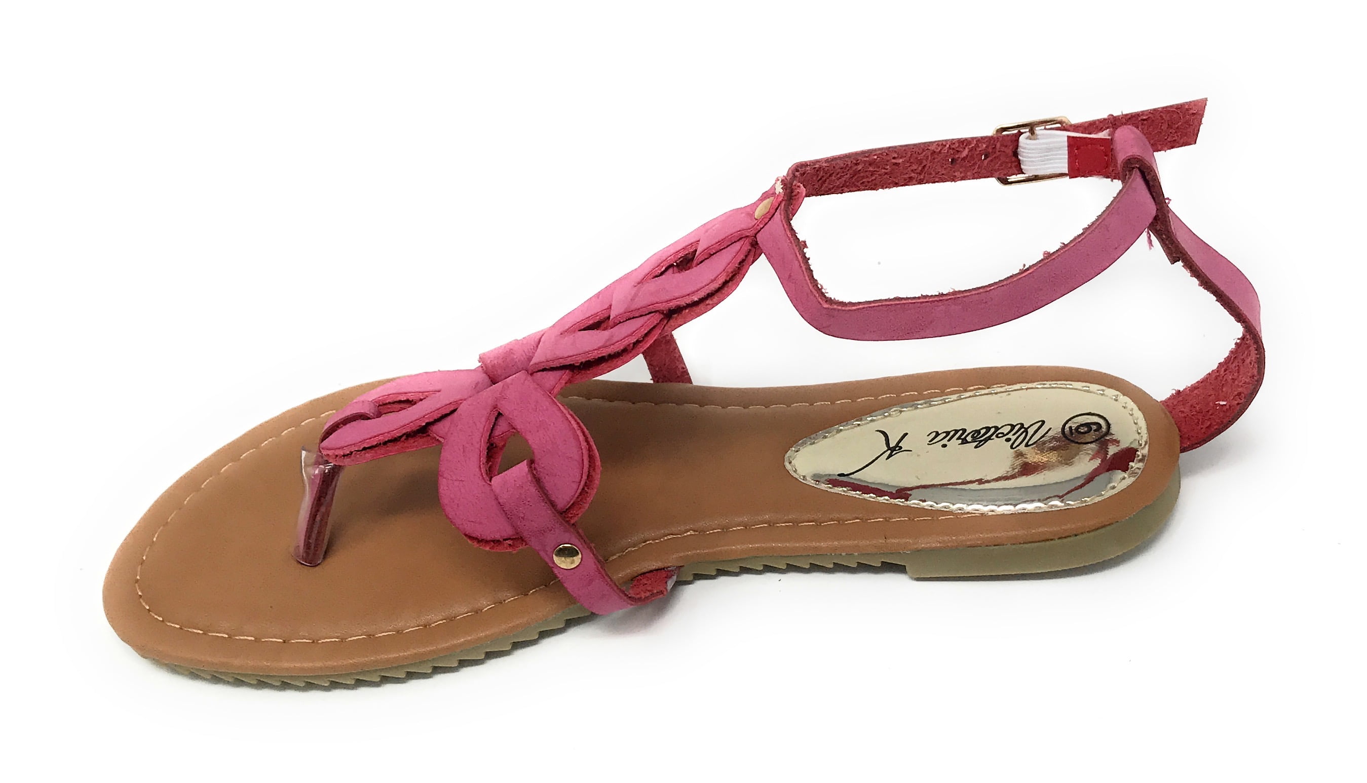 Victoria K Women's Gladiator Multi Loops Crossover Sandals