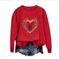 thumbnail image 5 of Craaazy Women's Plus Size Valentines Day Shirt Long Sleeve Crewneck Cozy Tops Gifts, 5 of 6