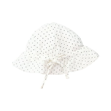 LOVZFMLL Infant Baby Boys Girls Cute Bucket Hat Wide Brim Sun Protection Adjustable Outdoor Beach Playing Sun Hat Age 0-3 Years