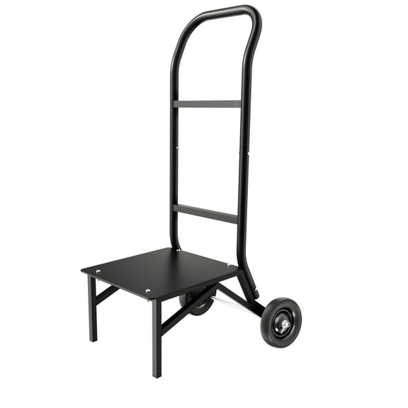 150 LBS Capacity Folding Chair Rack Cart - Push-Style Dolly for 10 Chairs, Sturdy & Portable Storage Solution