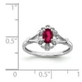 thumbnail image 3 of 925 Sterling Silver Rhodium-plated Created Ruby & Diam. Ring Size: 10; for Adults and Teens; for Women and Men, 3 of 5