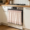 thumbnail image 6 of 30"x22" Oven Skirt Curtain for Kitchen Decor,Girlish Charm Lace Trim & 8 Ribbon Ties,Rustic Decorative Oven Door Curtain for Cottage Kitchen Decor, 6 of 7