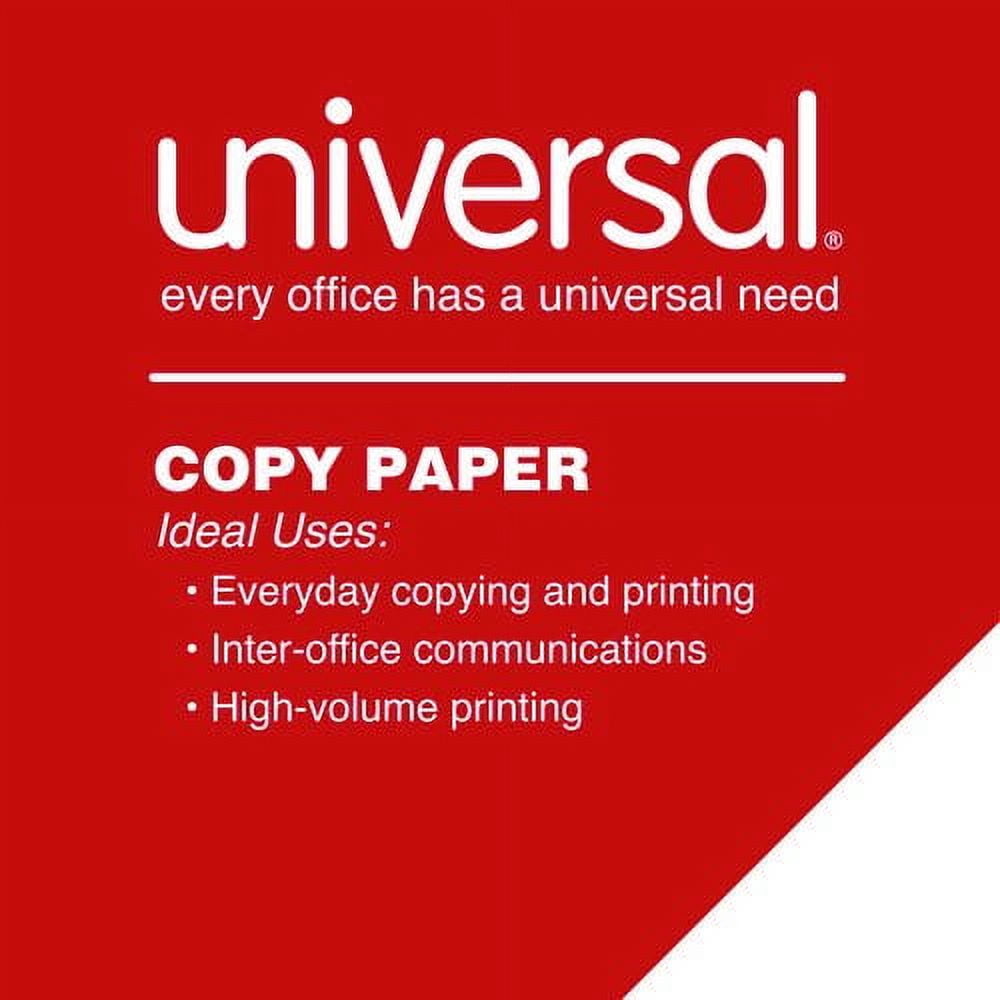 Universal Copy Paper 92 Bright 3Hole 8.5x11 White 500 Sheets/Ream 10 Reams/Ctn